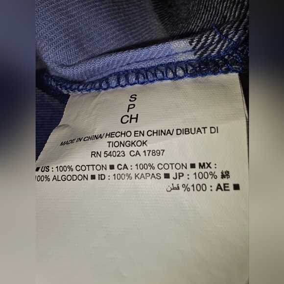 Old Navy Womens Size Large Blue White Checks Boyfriend Style Pajama Night Shirt - Picture 6 of 7